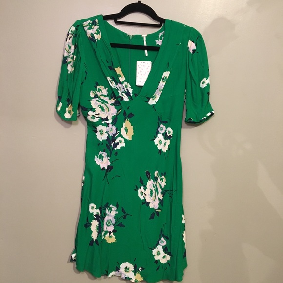 NWT Free People | Women's Combo Dress | Green - Picture 2 of 6